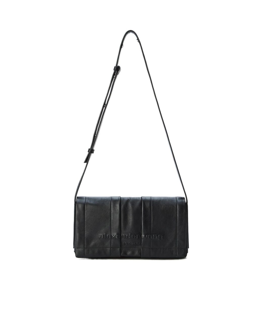 Alexander Wang Black Pack Flap Medium Crossbody Bag