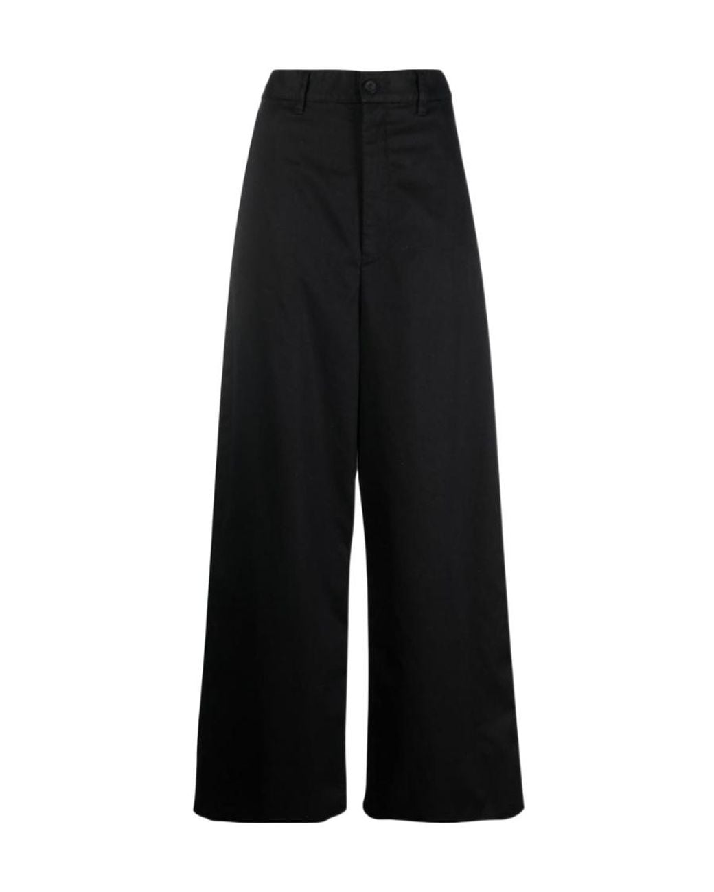Balenciaga Black Drop-Crotch Wide-Leg Trousers