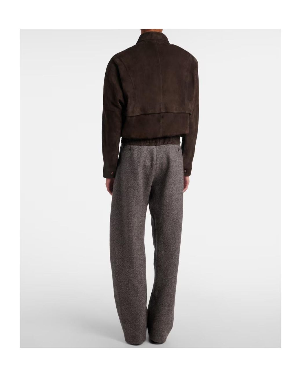 Magda Butrym Brown Long-Sleeved Leather Jacket