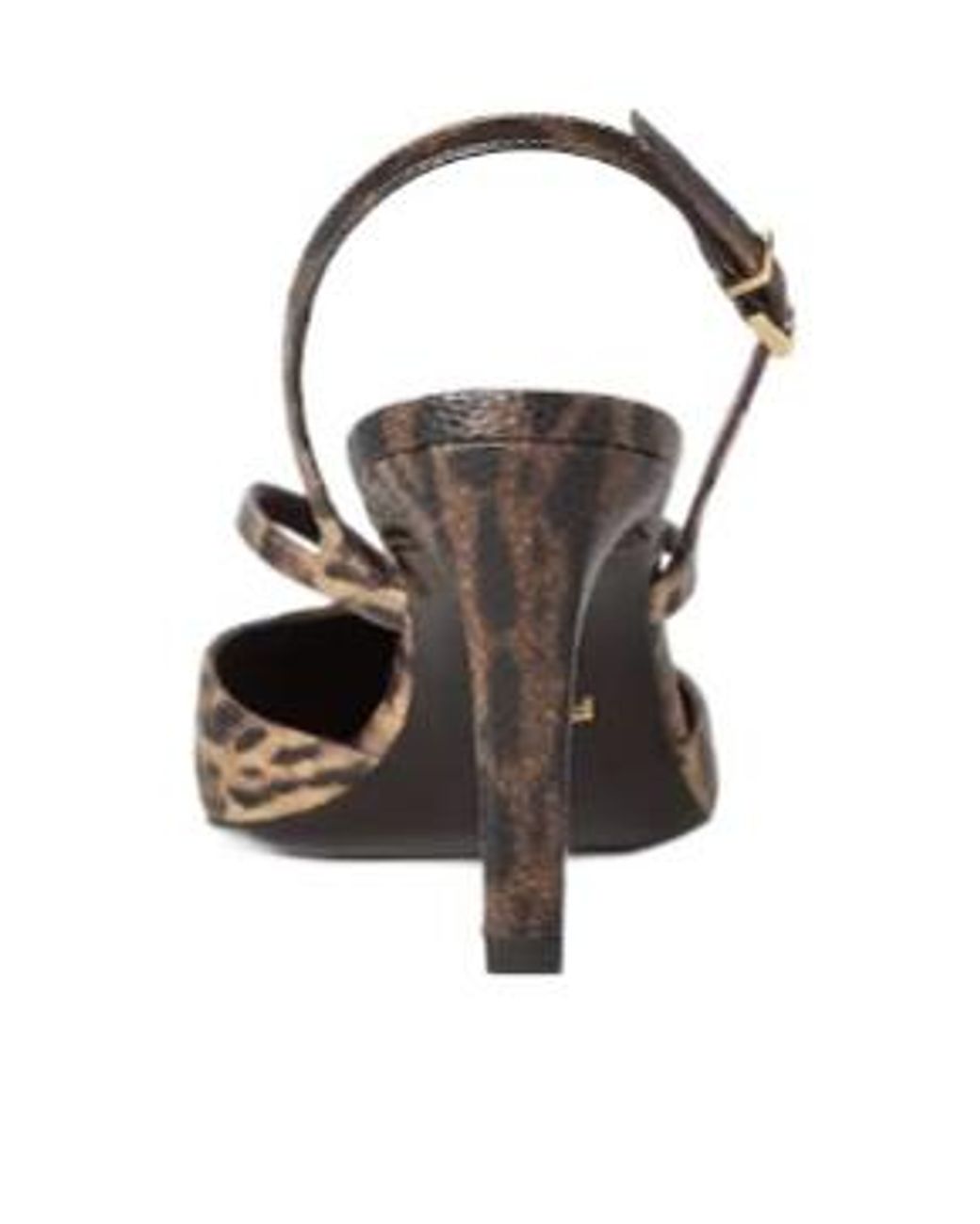 Fendi Brown High Heel Printed Karung Slingbacks