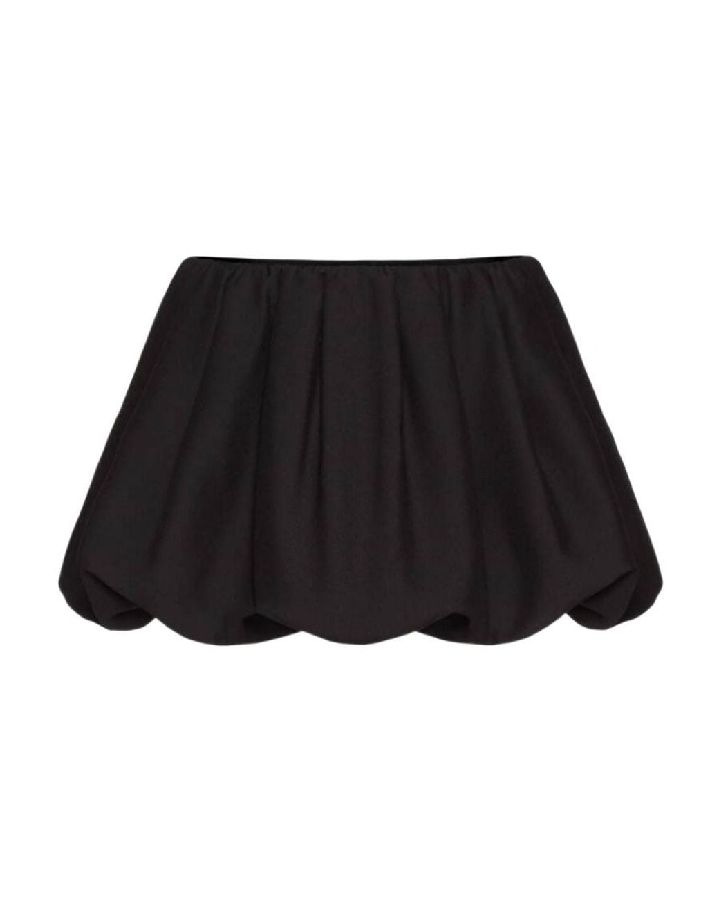 Valentino Black Crepe Couture High Waist Mini Skirt