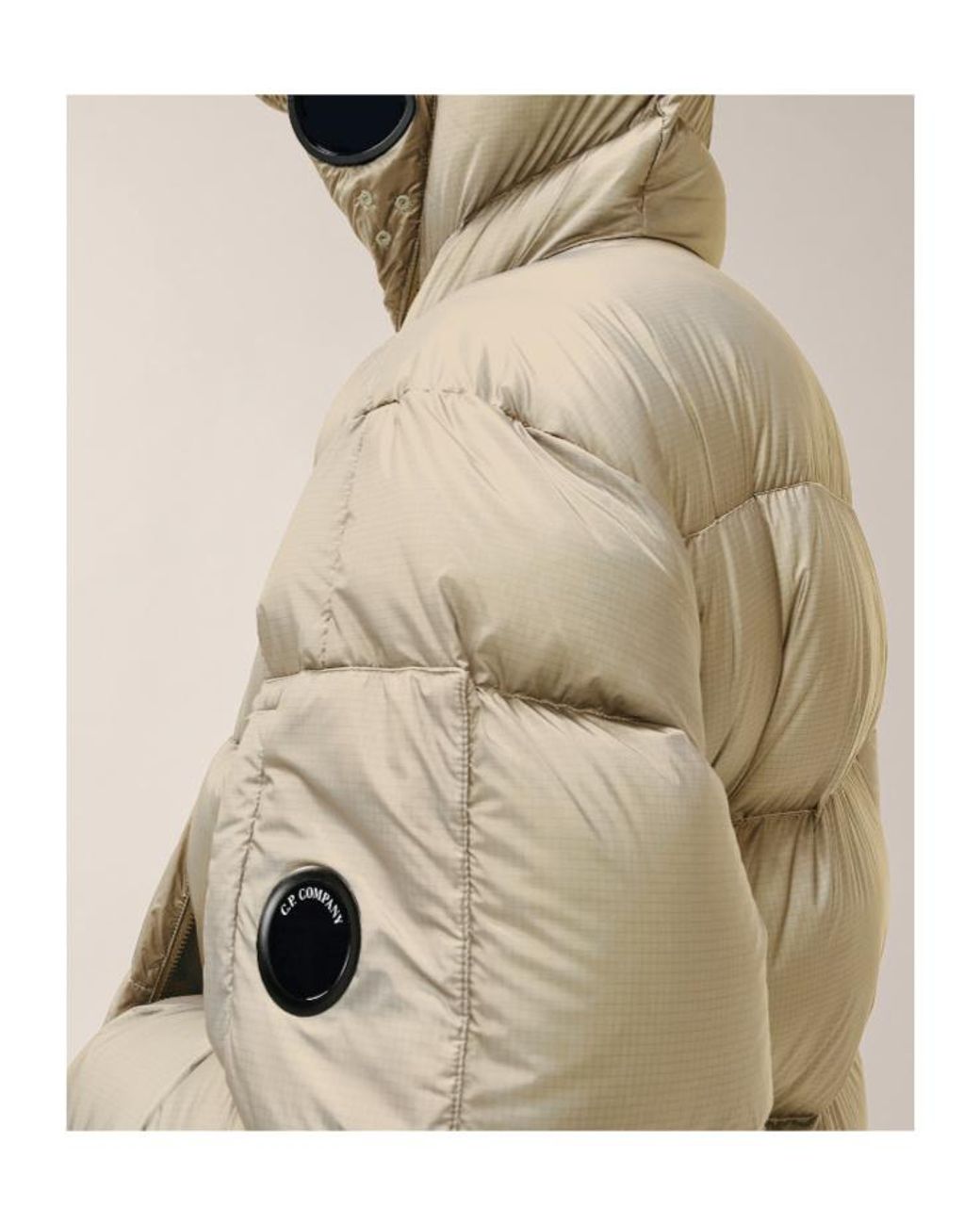 C P Company Natural Explorer Hooded Down Jacket for men