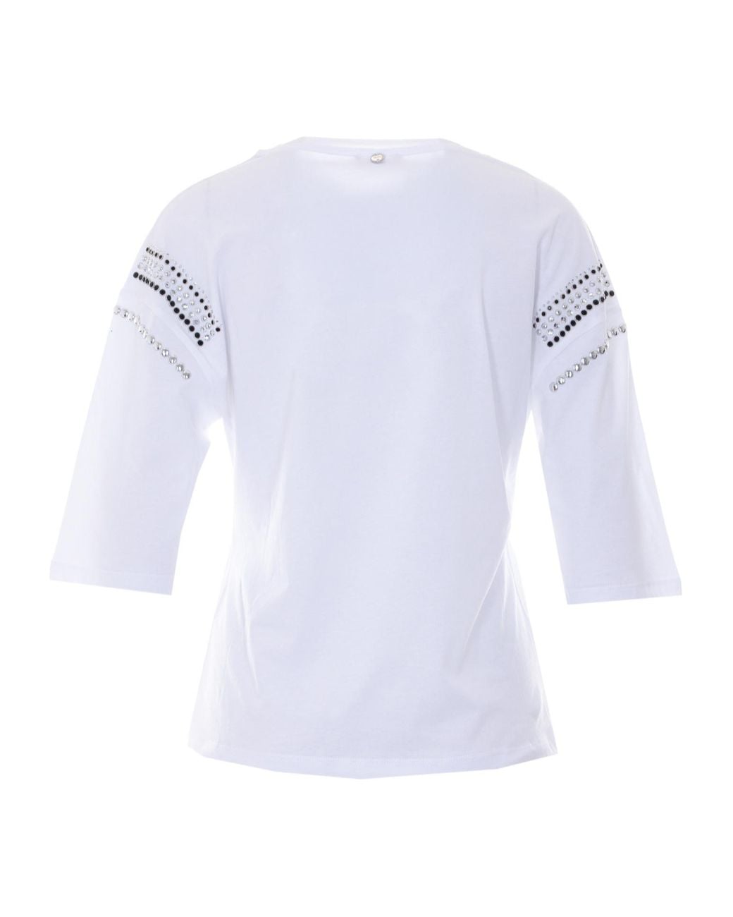Liu Jo Blue Embellished Neckline T-Shirt