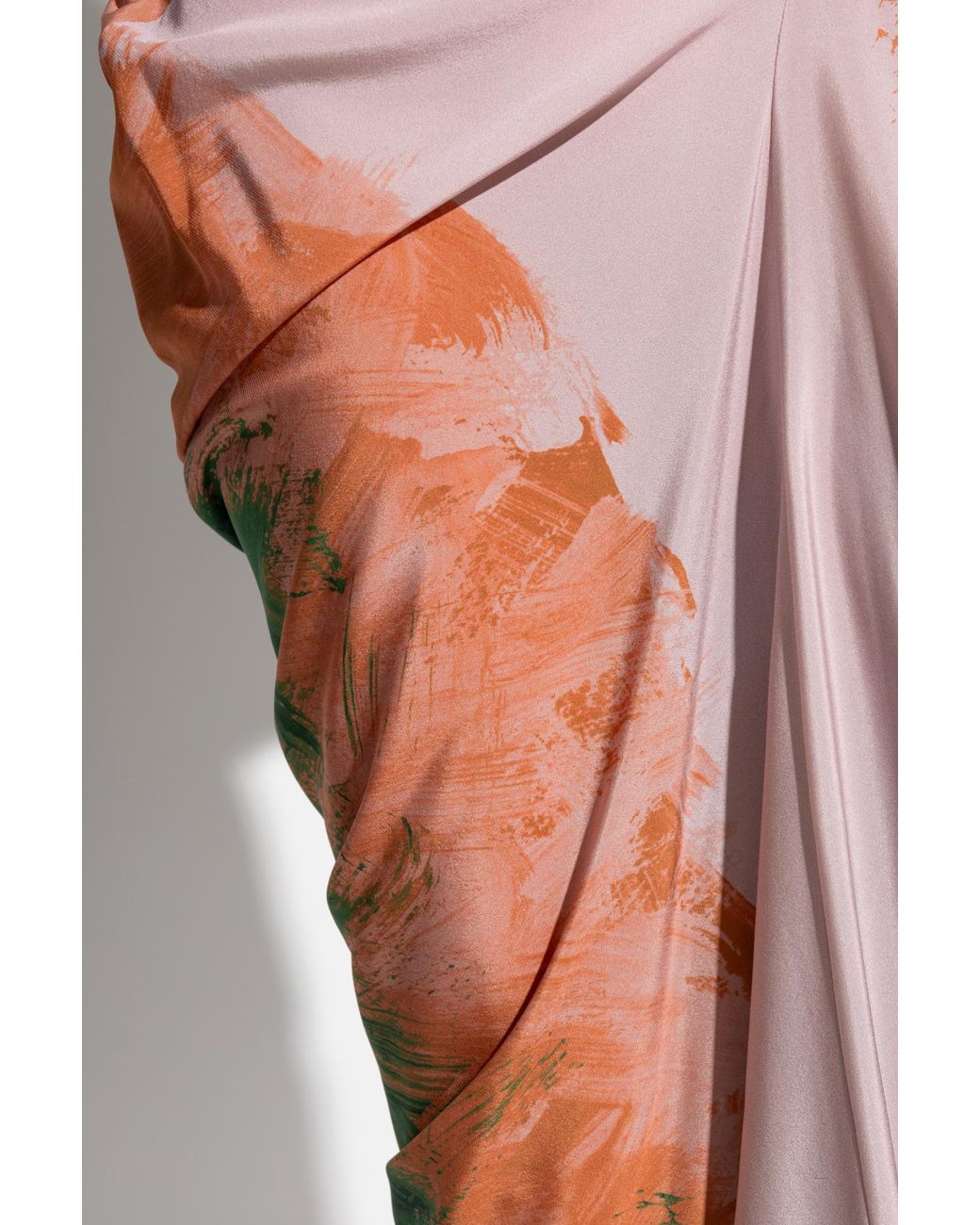 Dries Van Noten Pink Long Draped Skirt