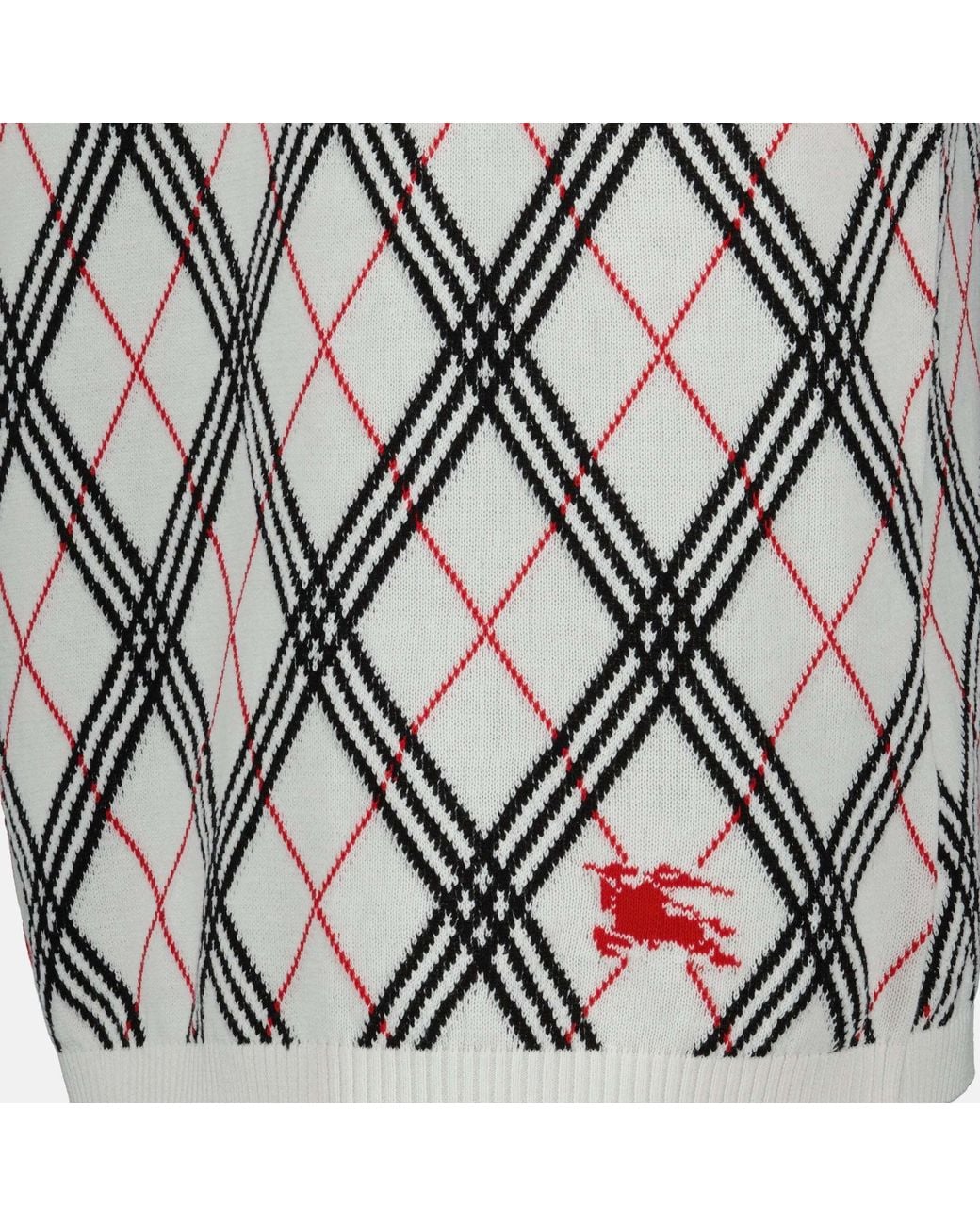 Burberry Multicolor Ekd Jacquard Checked Knitted Midi Skirt