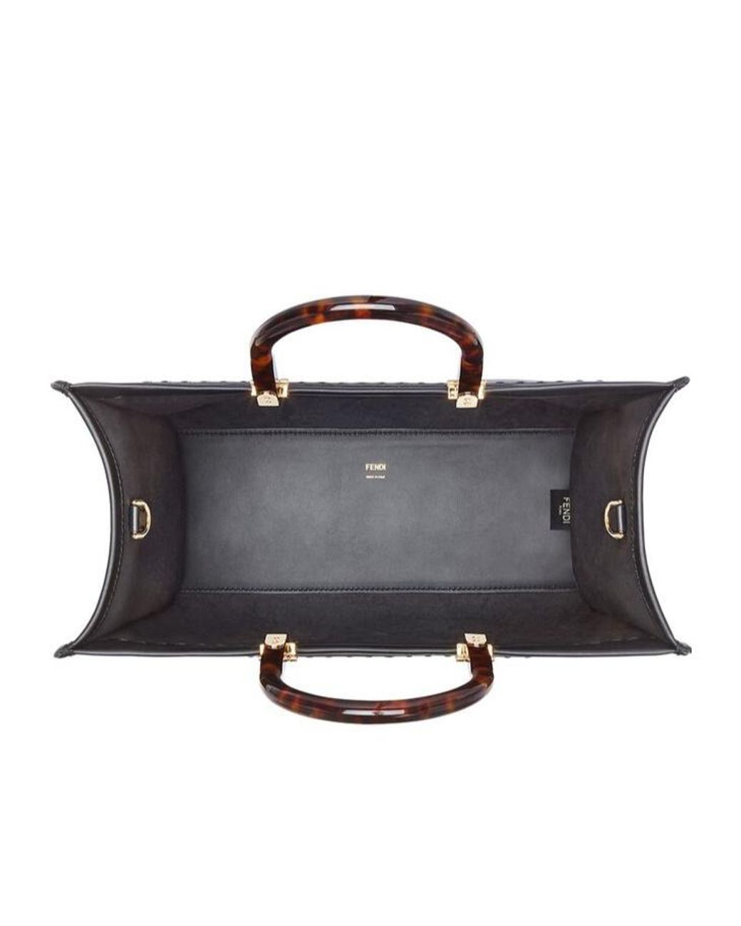 Fendi Black Sunshine Medium Tote Bag