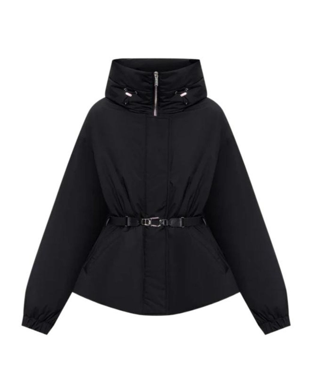 Moorer Black Glarea Belted Hooded Down Jacket
