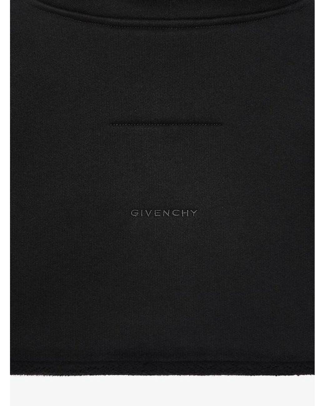 Givenchy Black Cropped Hoodie