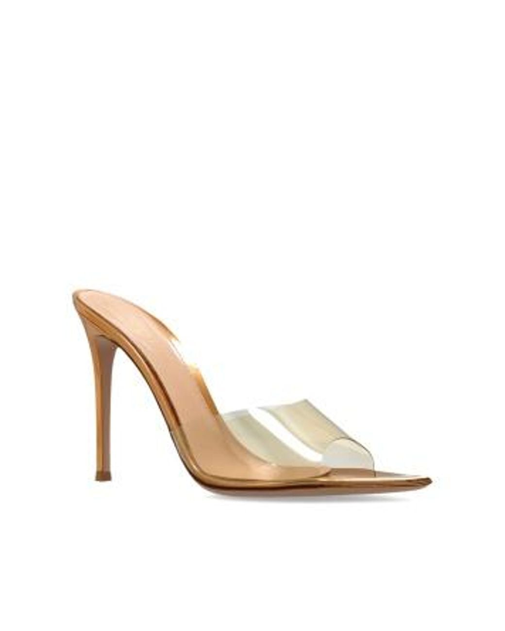 Gianvito Rossi White Elle Pointed Toe Slip-On Mules