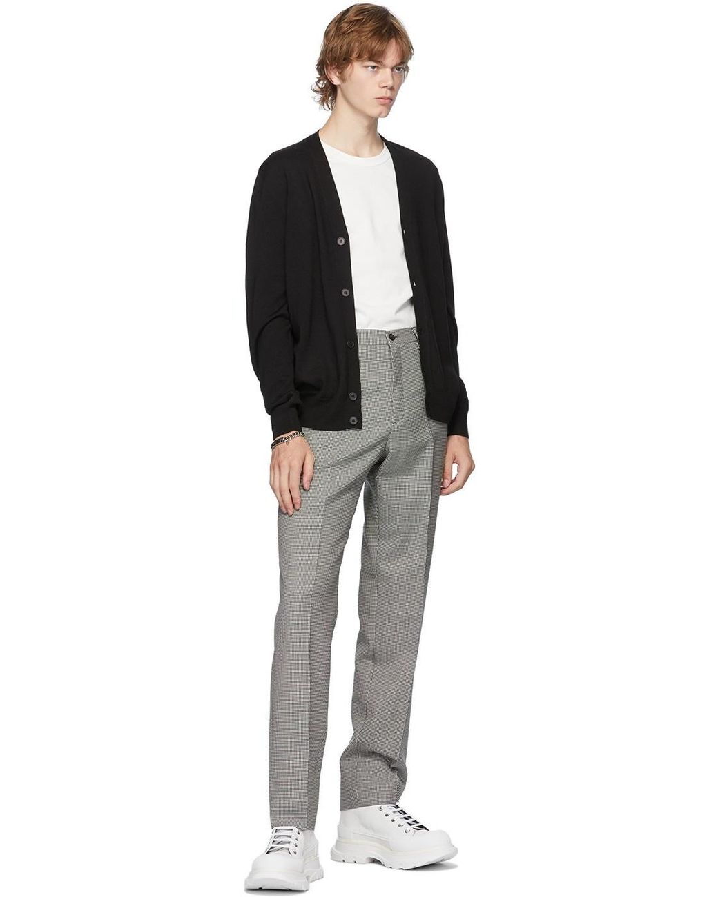 McQueen Black Button Cardigan for men
