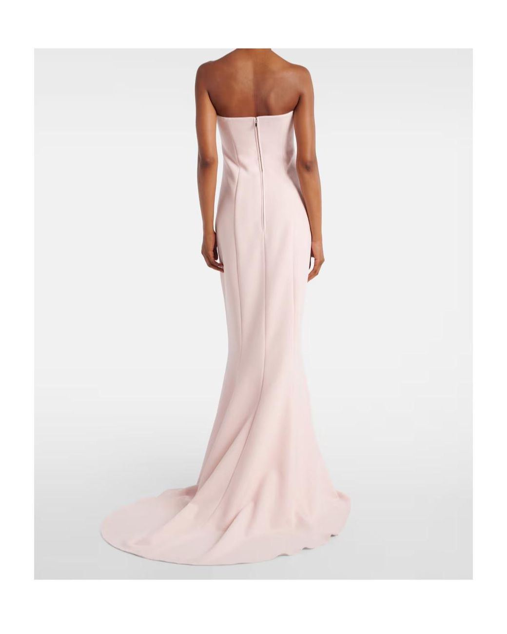 Safiyaa Pink Trumpet Crêpe Gown