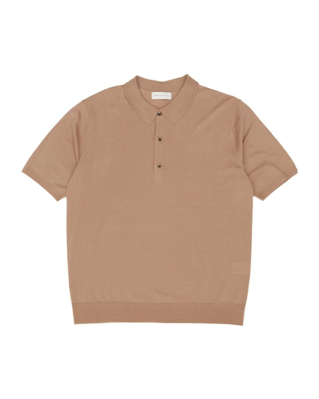 Dries Van Noten Natural Knitted Polo Shirt for men