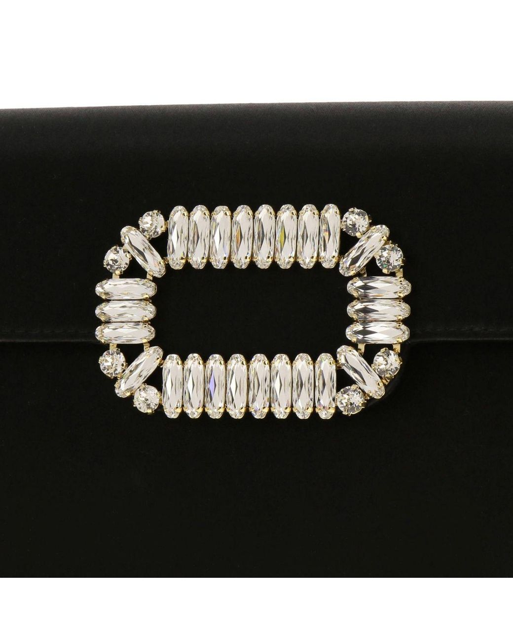 Roger Vivier Black Chain-Linked Clutch Bag