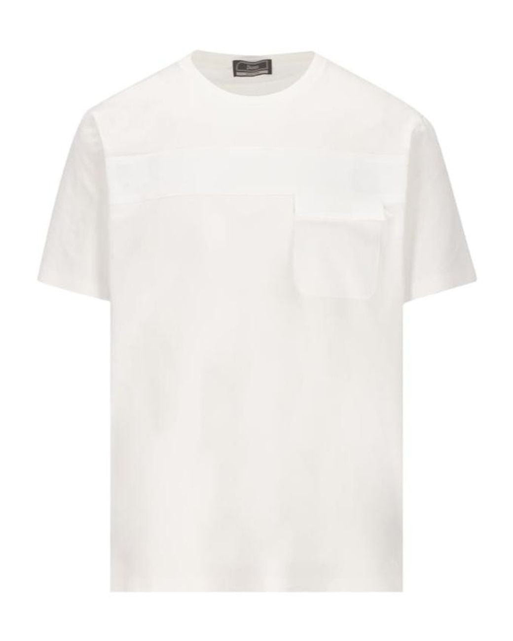 Herno White Pocket-Detailed T-Shirt for men