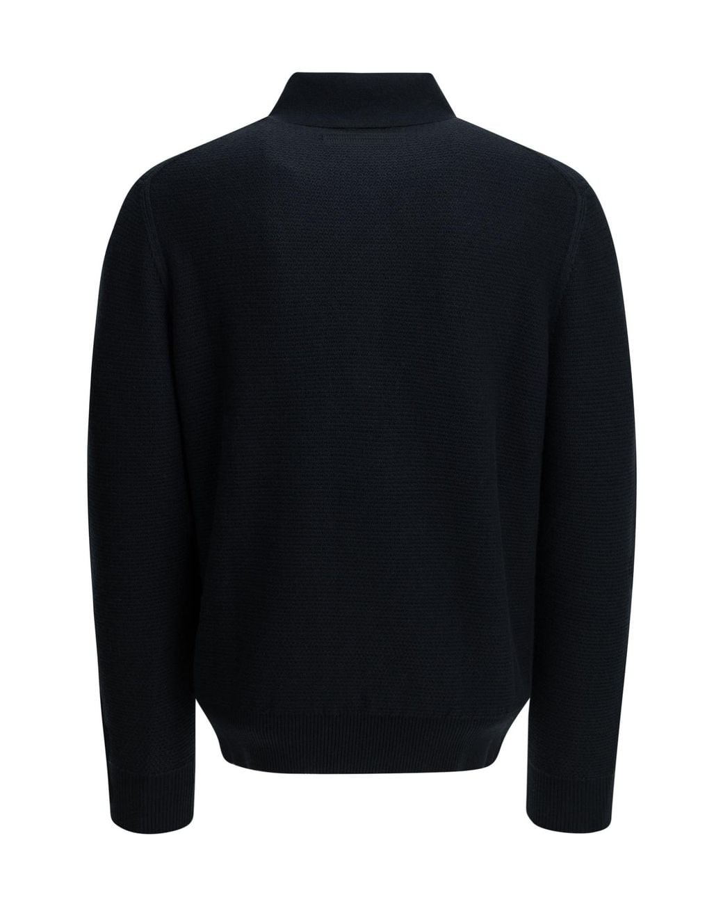 Zegna Blue Long-Sleeve Polo Shirt for men