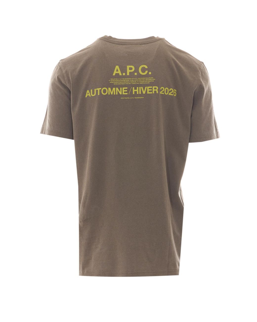 A.P.C. Gray Logo Back-Print T-Shirt for men