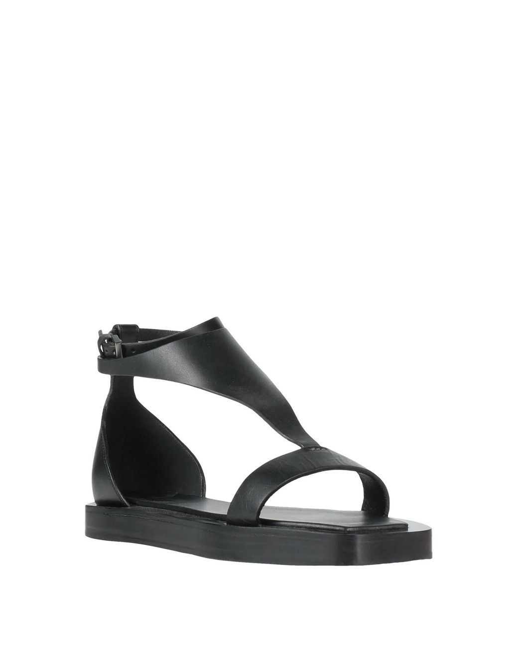 Max Mara Black Leather Sandals