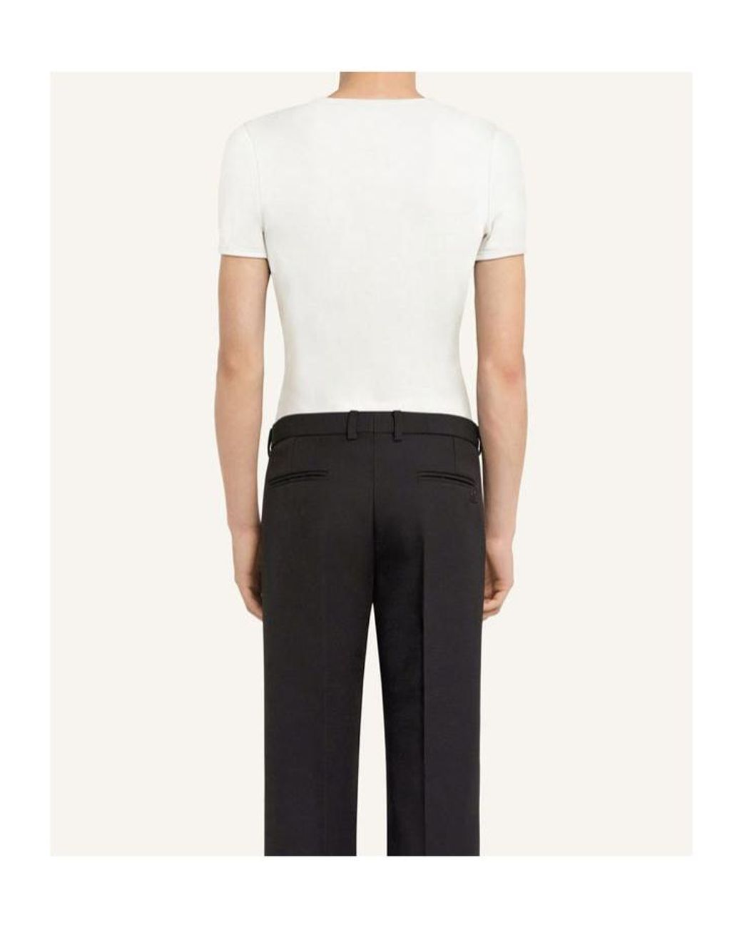 Courreges White Courrèges Logo Crew Neck T-Shirt for men