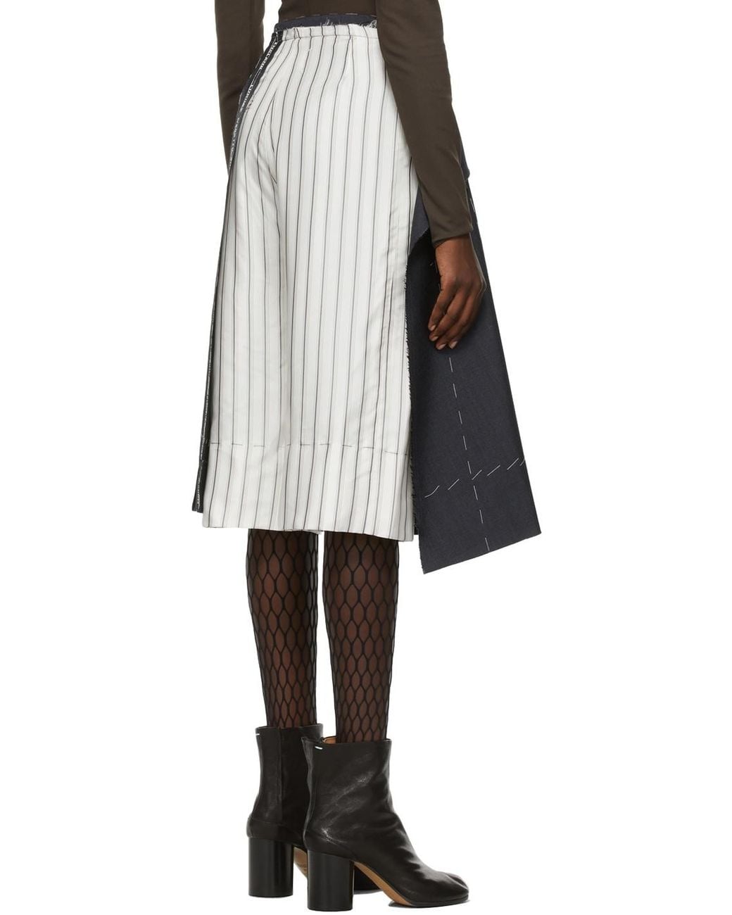 Maison Margiela Blue Spliced Skirt