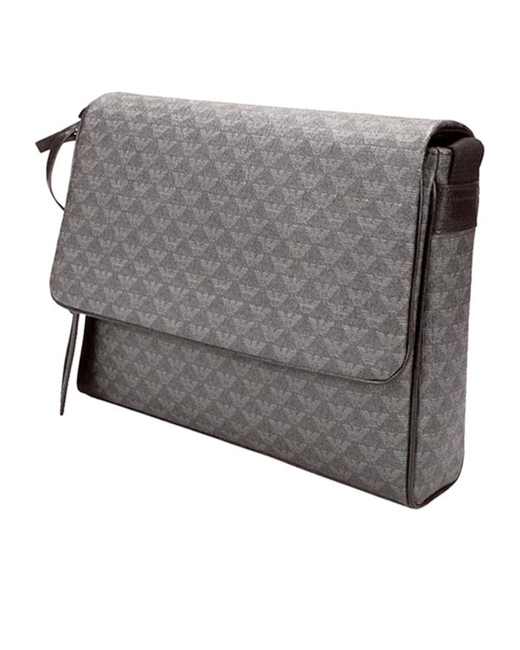 Emporio Armani Gray Flip Shoulder Bag for men