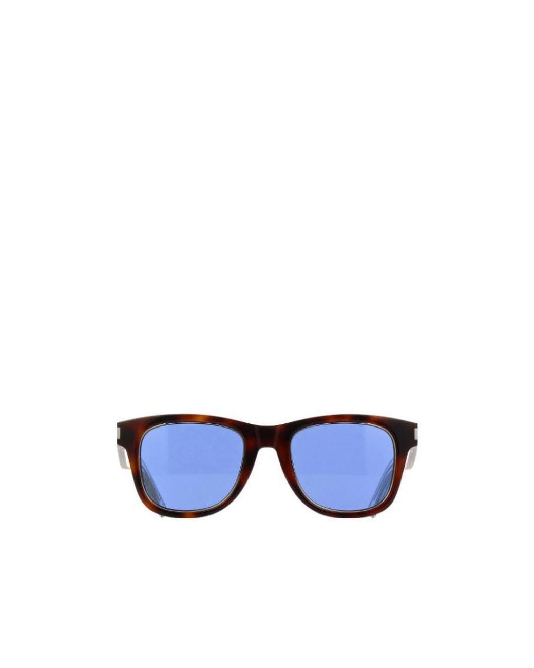 Saint Laurent Blue Eyewear Square Frame Sunglasses for men