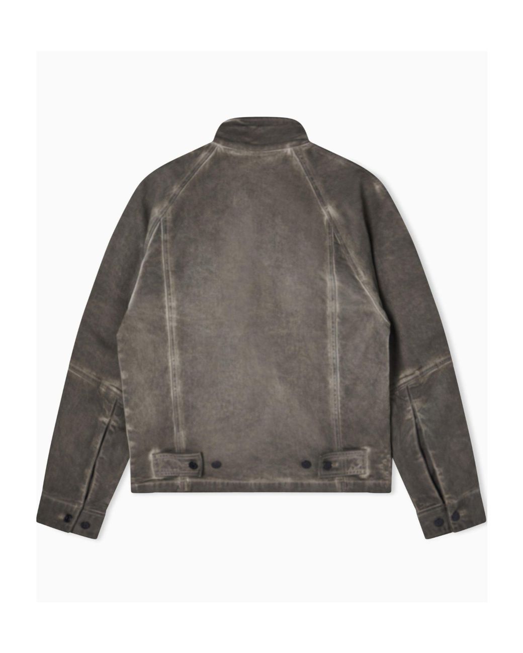 Emporio Armani Gray Stand-Collar Workwear Jacket for men