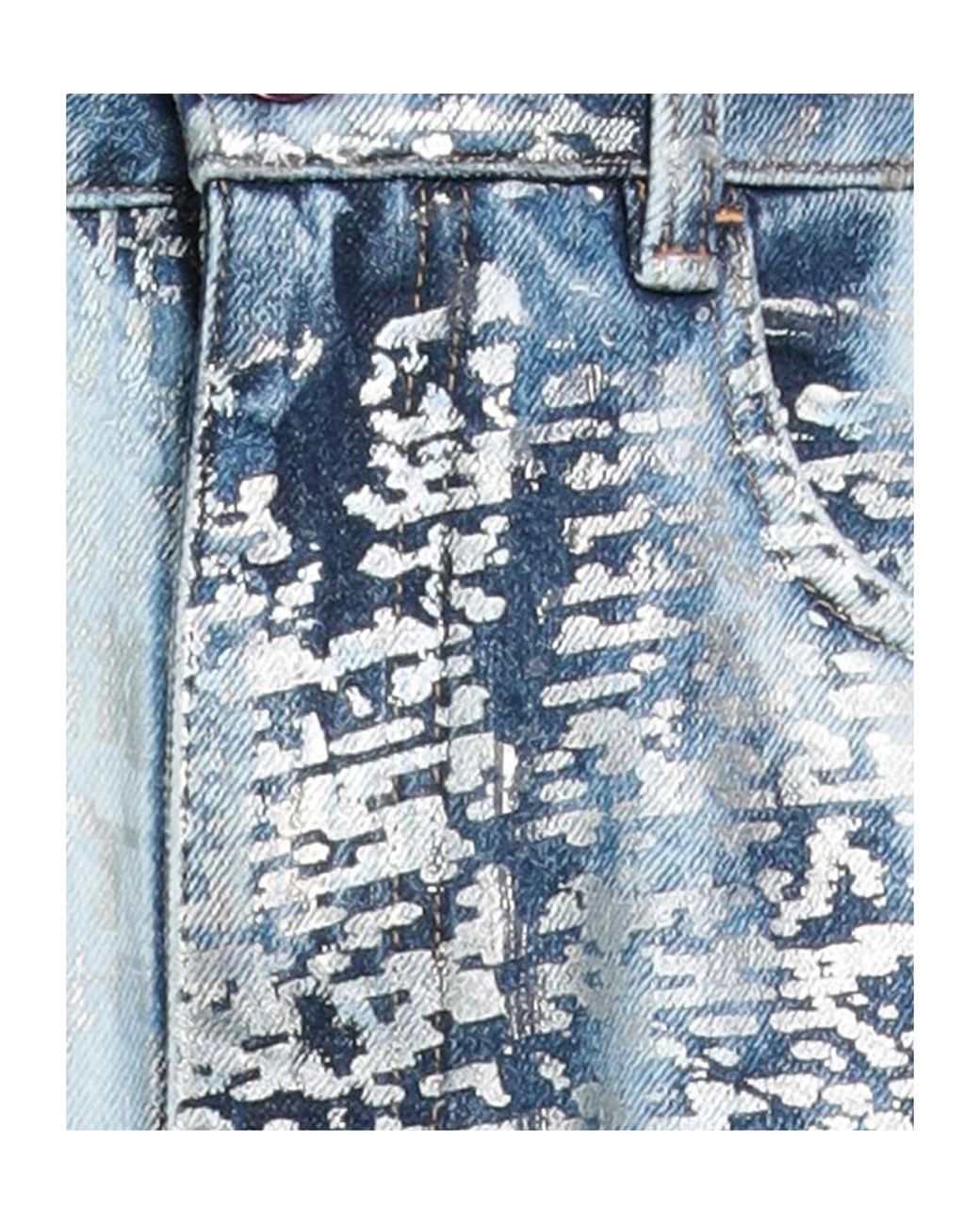 Dolce & Gabbana Blue Two-Tone Mid-Rise Jeans