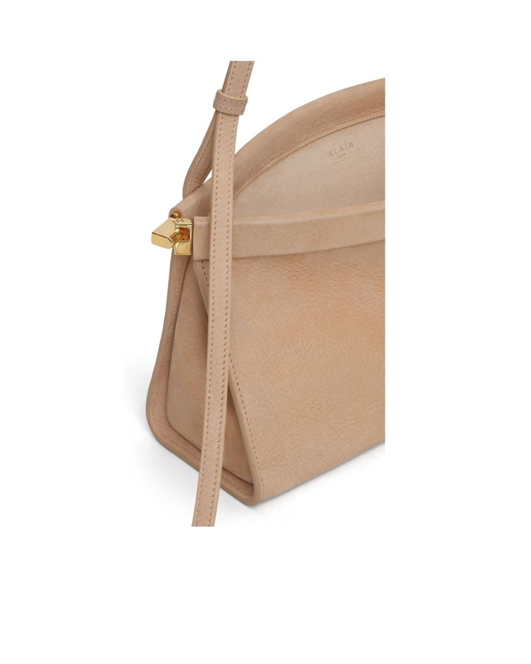 Alaïa White Alaïa Le Click East West Medium Shoulder Bag
