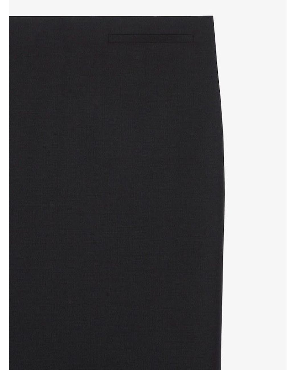 Givenchy Black Asymmetric Tailored Pencil Skirt