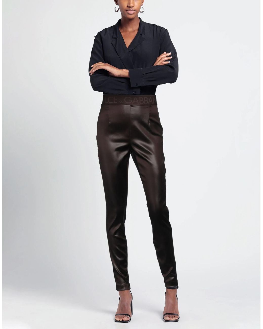 Dolce & Gabbana Black Smooth Stretch Leggings