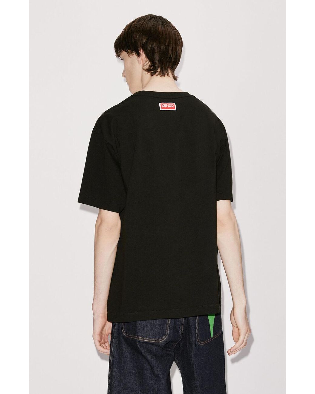 KENZO Black 'Varsity Jungle' Tiger Oversize T-Shirt for men