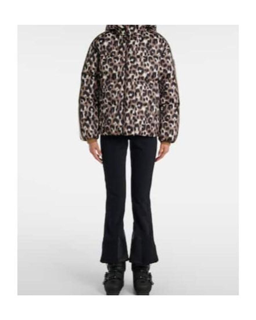 Fusalp Black Ada Leopard-Print Down Ski Jacket