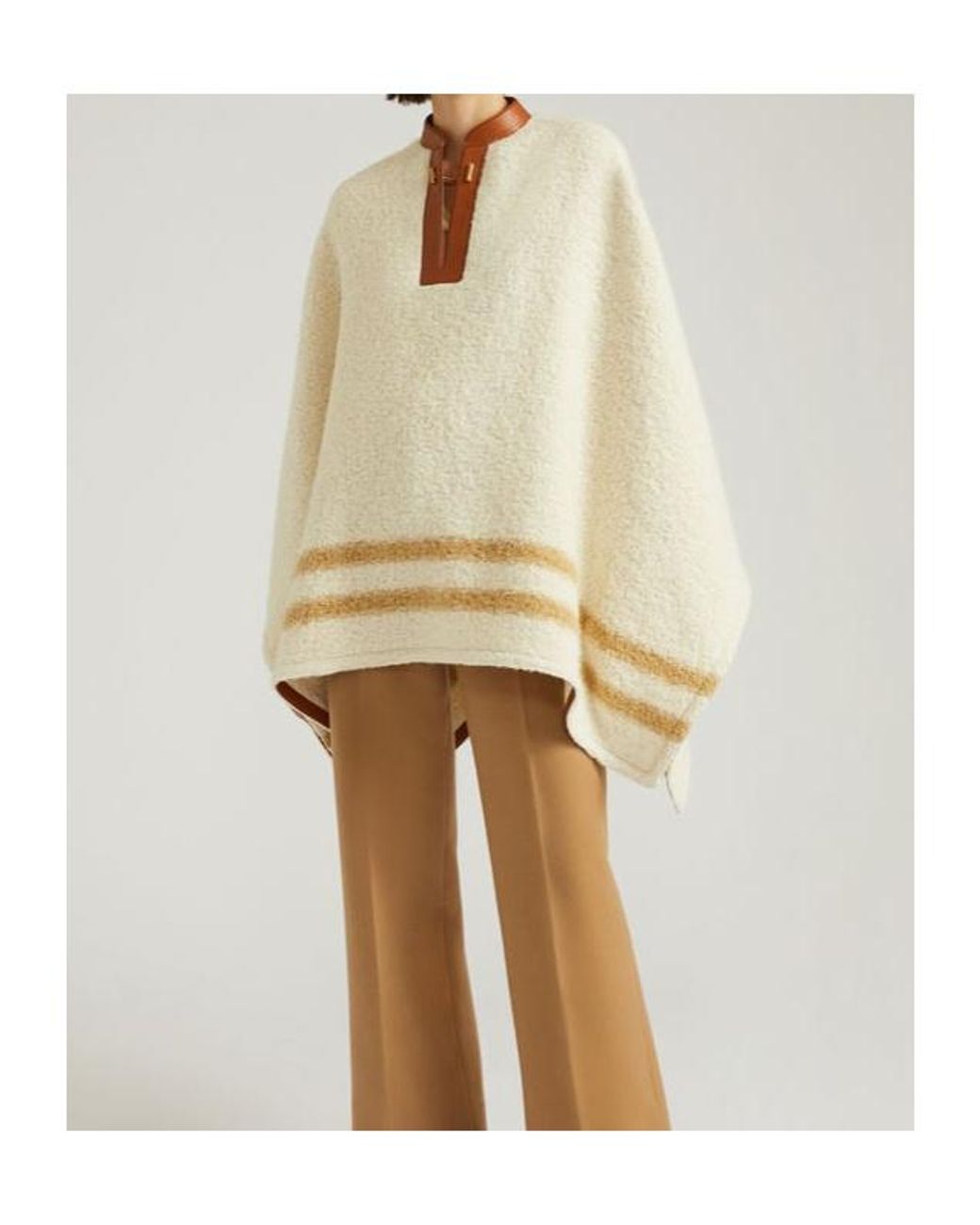 Loro Piana Natural Striped Cloak
