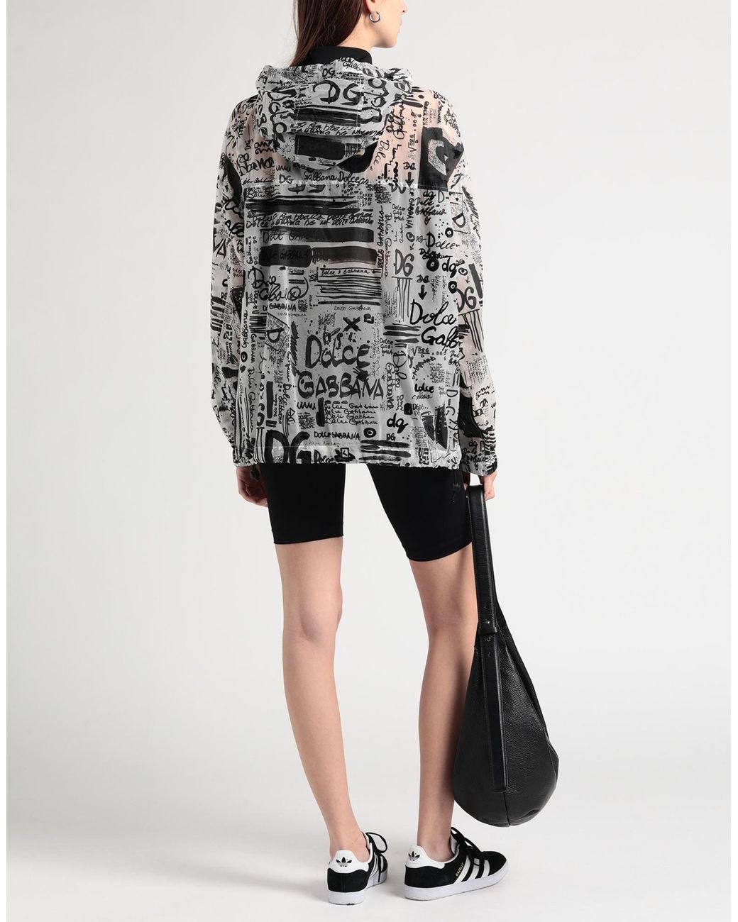 Dolce & Gabbana Gray Minimalist Hooded Trench Coat