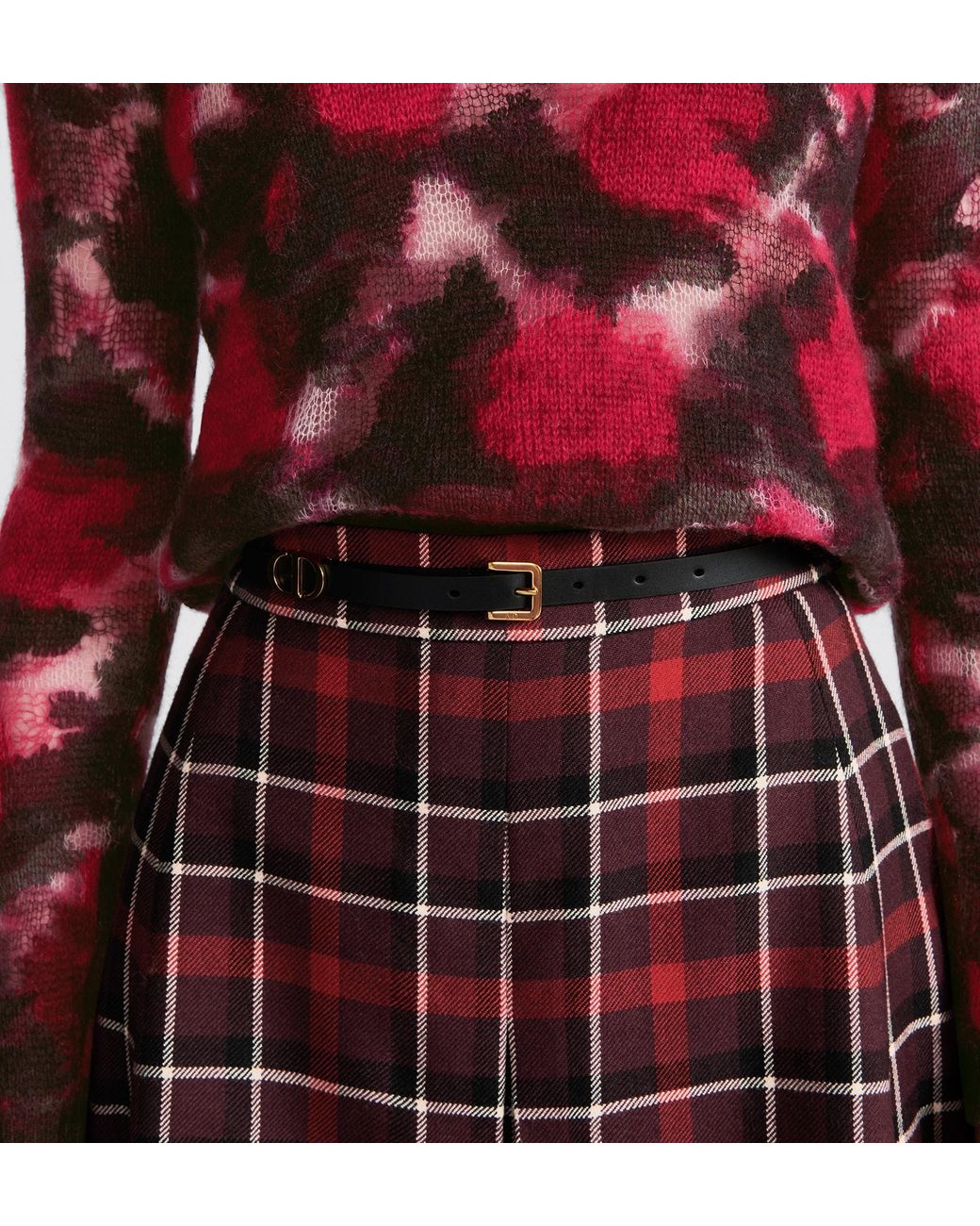 Dior White 30 Montaigne Loop Belt