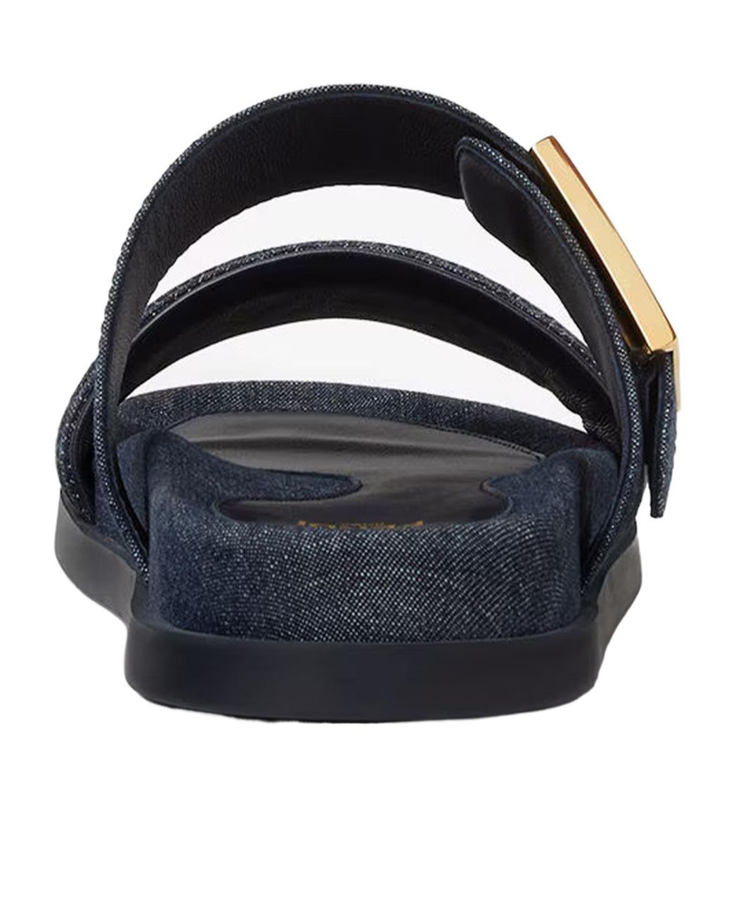 Fendi Blue Ff Feel Denim Slide Sandals