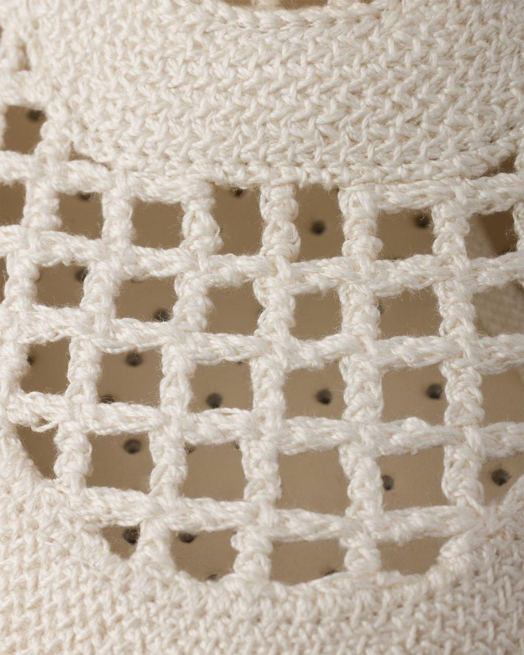 Prada White Cotton Crochet Collapse Sneakers
