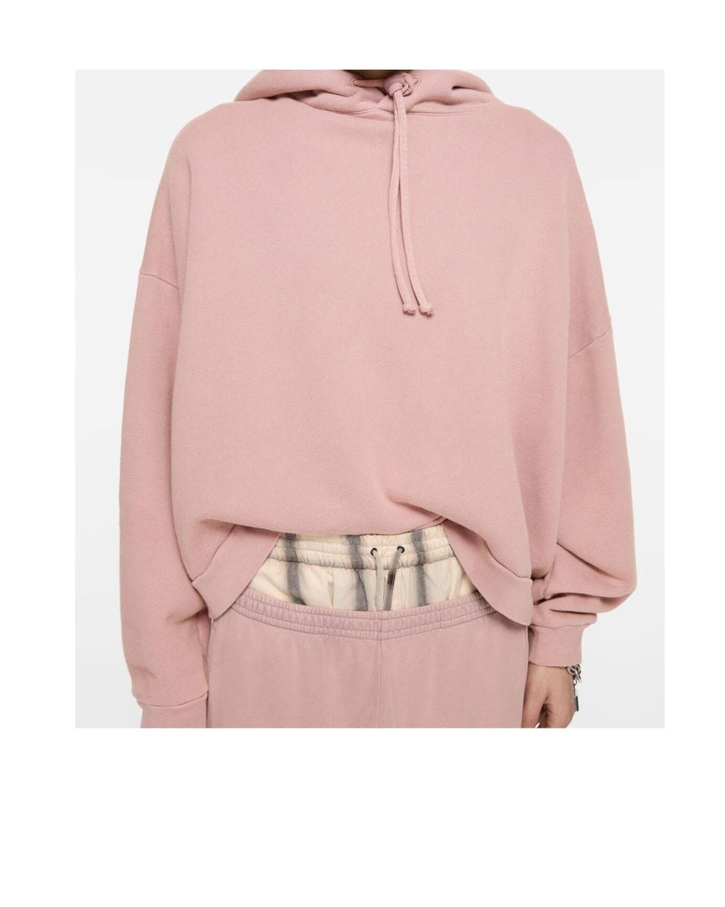 Acne Pink Drop-Shoulder Hoodie for men
