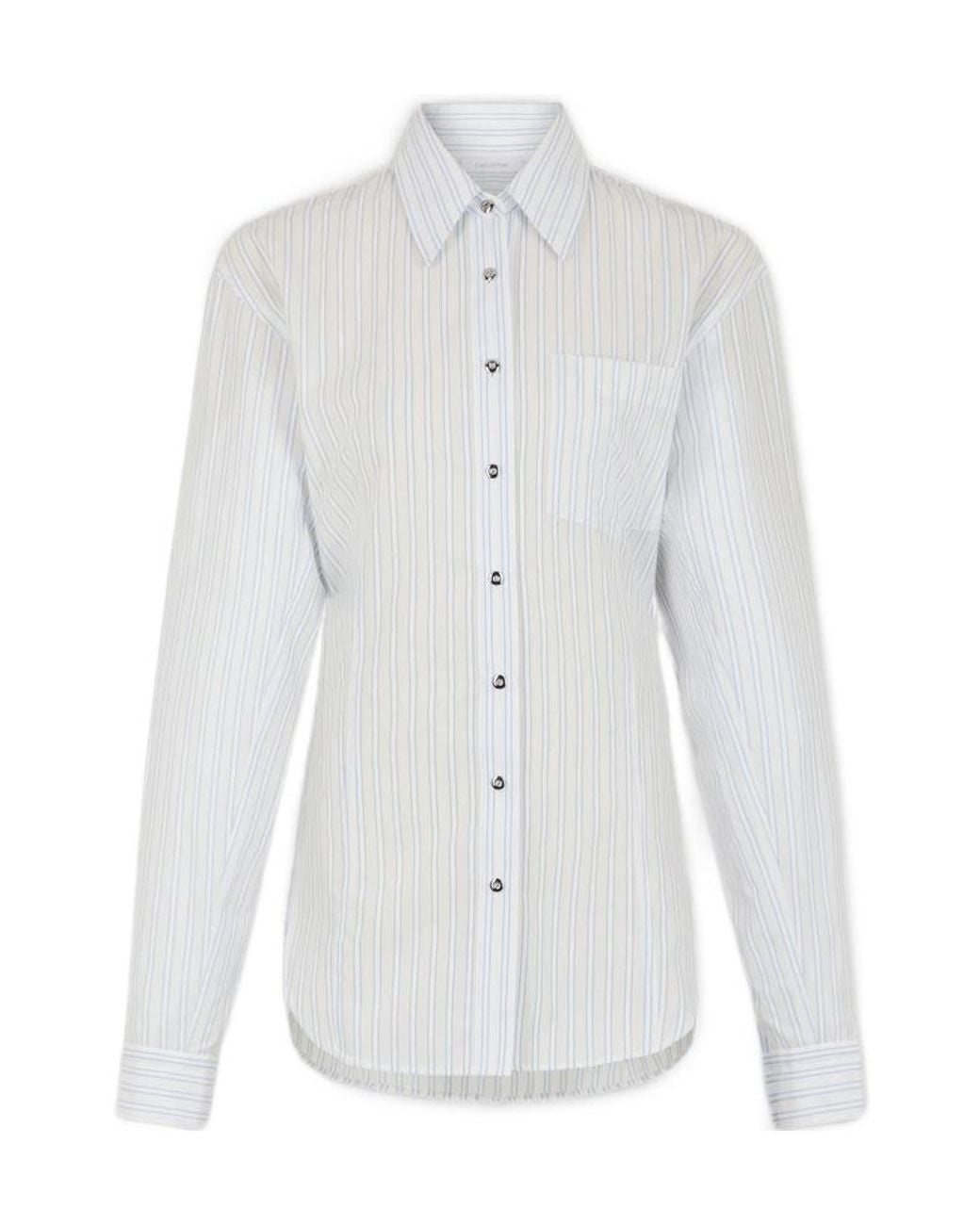 Rabanne White Striped Poplin Shirt