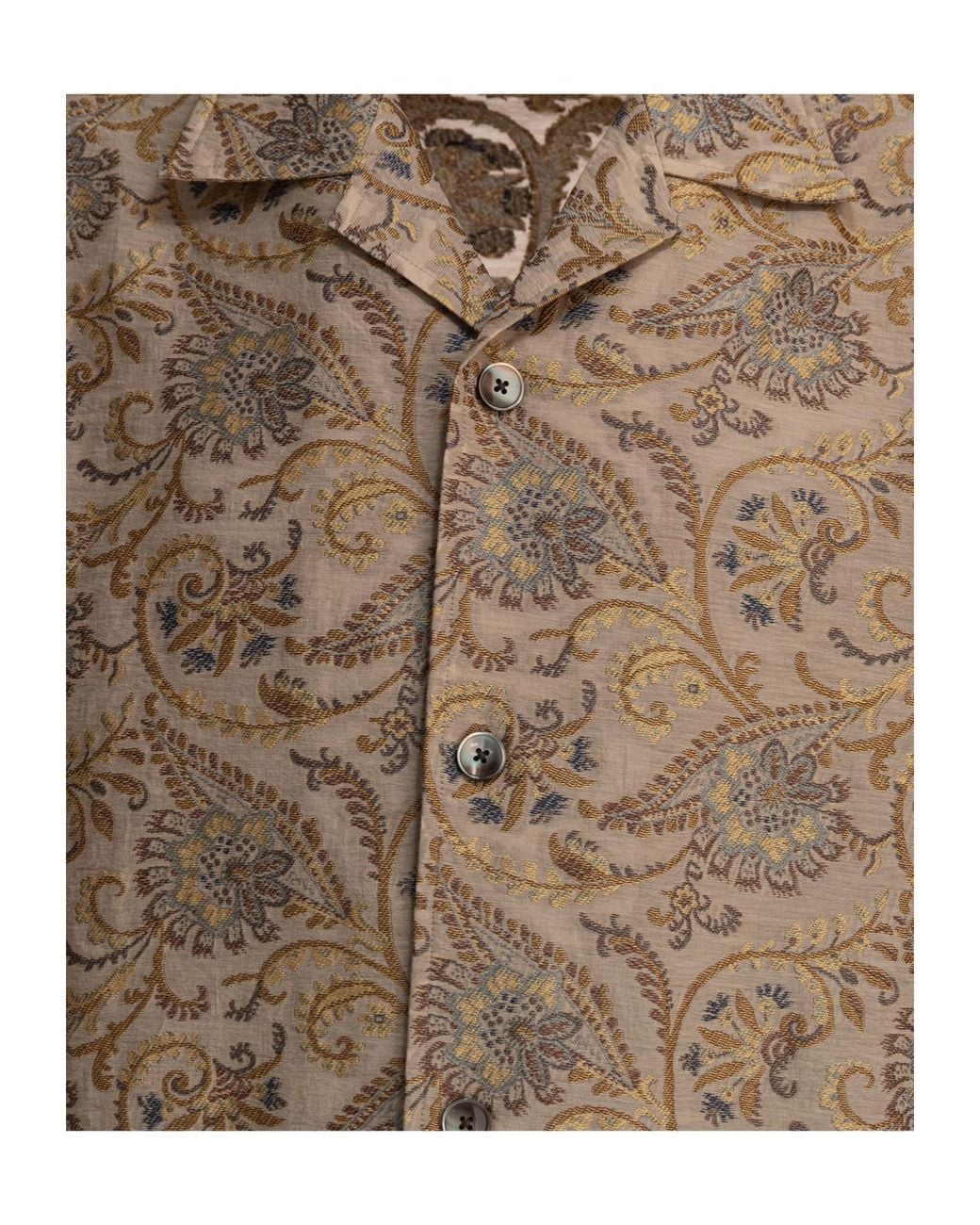 Needles Brown Paisley Printed Cabana Shirt for men