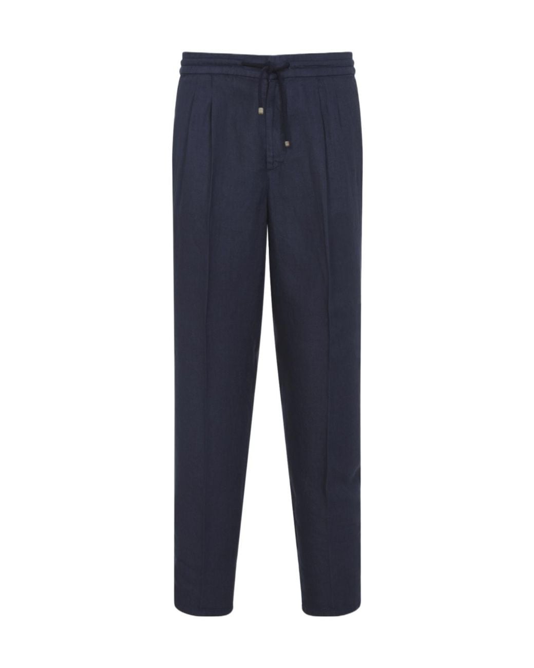 Brunello Cucinelli Blue Drawstring Tapered Pants for men