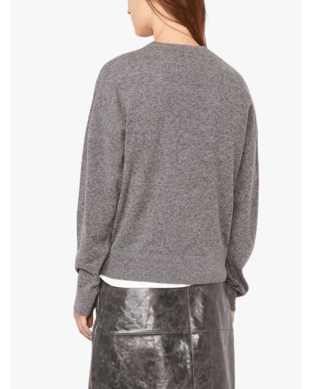 Officine Generale Gray Crew-Neck Long-Sleeve Sweater