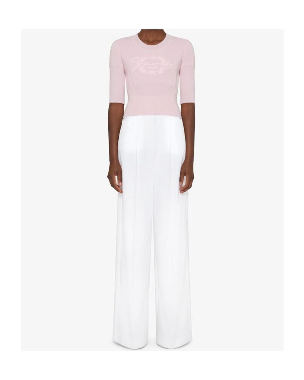 Givenchy Pink Medallion Jacquard Knit Top