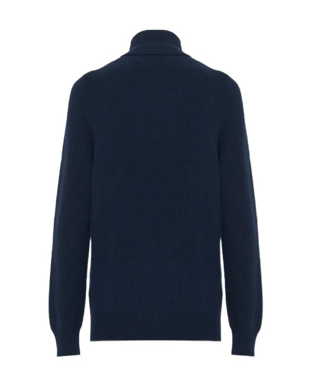 Malo Blue Turtleneck Straight Hem Jumper for men