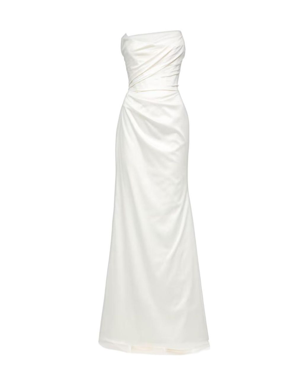 Vivienne Westwood White Bridal Rhea Satin And Tulle Gown