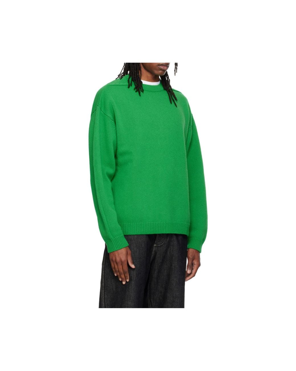 Studio Nicholson Green Hemyl Knitted Sweater for men