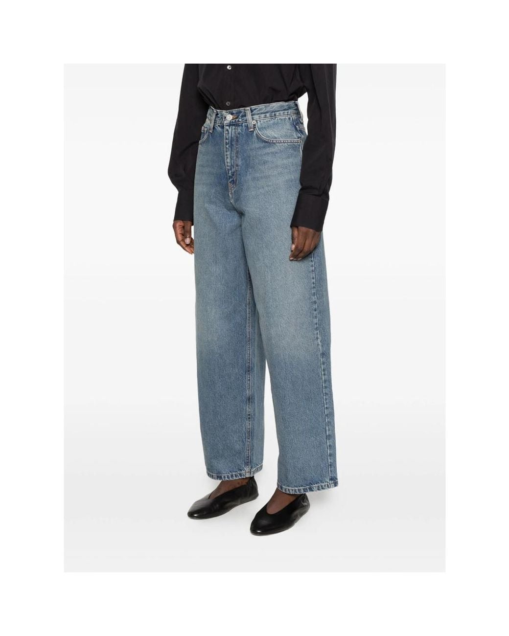 Frankie Shop Blue Jeans With Belt Loops