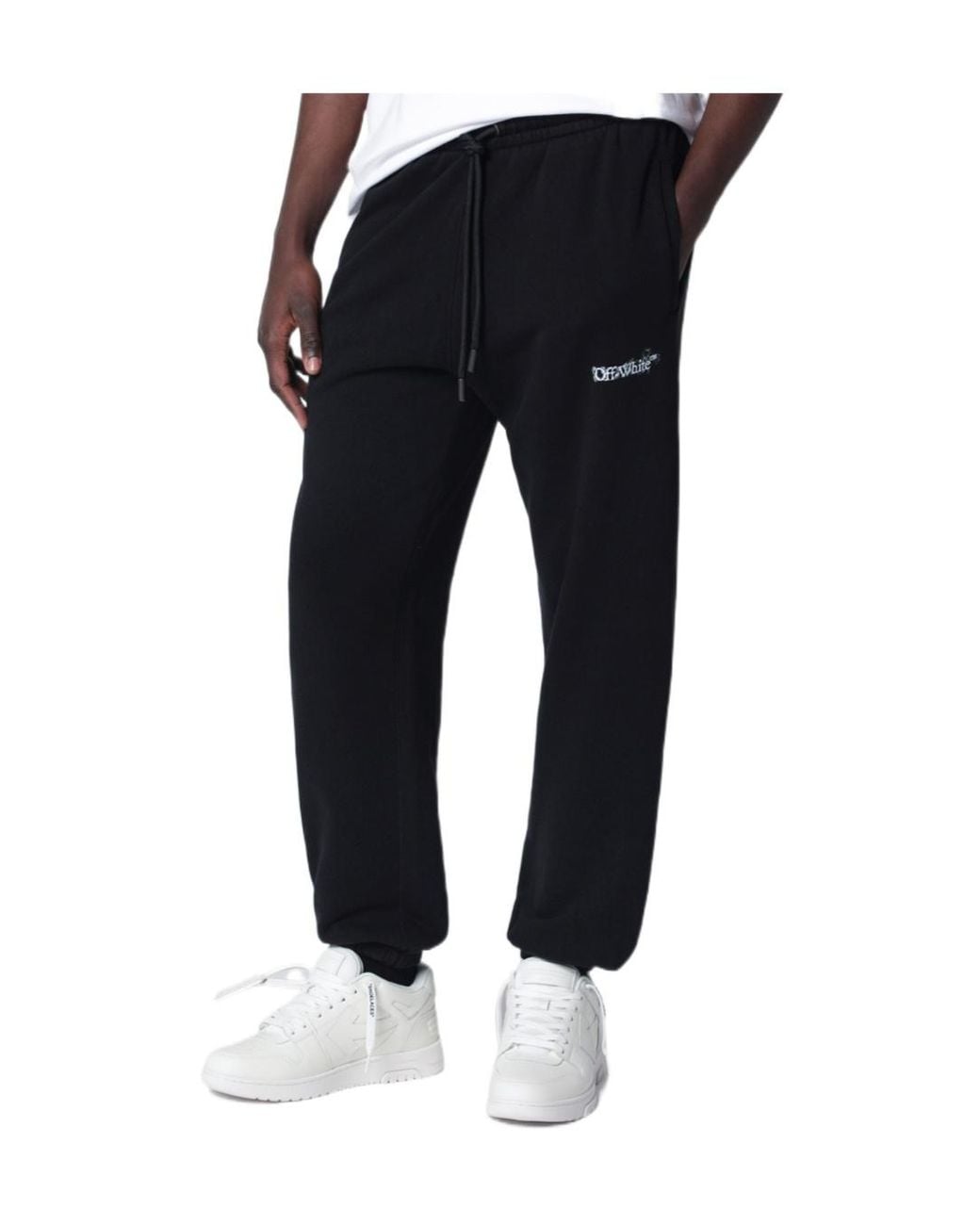 Off-White c/o Virgil Abloh Black Heraldic Arrow Cuffed Joggers for men