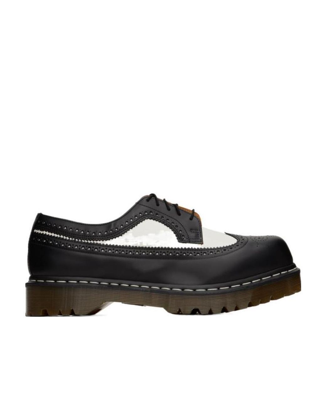 Dr. Martens Black Saw-Edge Detail Oxford Shoes for men