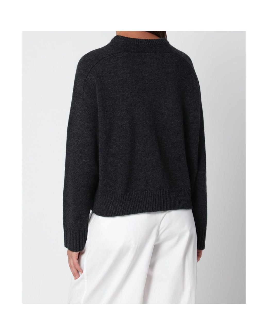 Loulou de Saison Black Ribbed Crew Neck Sweater